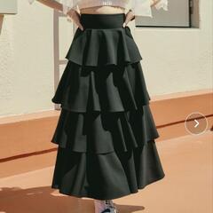 フリルスカート(黒)
