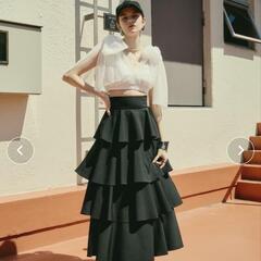フリルスカート(黒)
