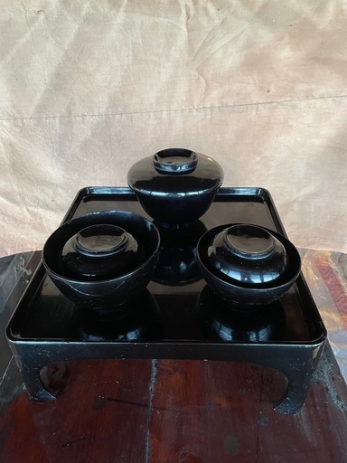 木曽漆器 明治時代　お膳
