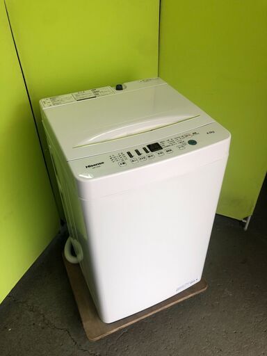 洗濯機4.5ｋ　2021年製　ハイセンス　HW-T45D　動作確認済み