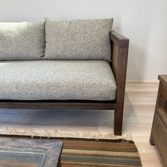 未使用品】Kayu style ウェビィング バードアイ ソファ 2人掛け