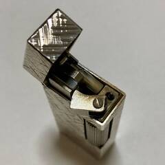ダンヒル Dunhill ガスライター SWISS MADE 箱付 クロスカット 着火確認済