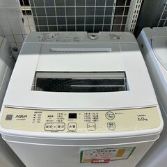 【ジ212】AQUA アクア 全自動洗濯機 2020年製 6.0kg AQW-S6E8(KW) 6か月保証付き(ma)