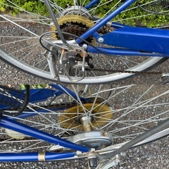 自転車ママチャリ27インチ青
