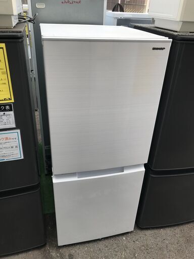 【FU939】★シャープ  SHARP   2ドア冷蔵庫  SJ-D15G-W  ホワイト  2021年式  キッチン家電 シンプル おしゃれ クリーニング済 堺市 深井 【ジャングルジャングル深井店】