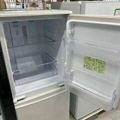 【ジ220】SHARP シャープ 2ドア冷蔵庫 2019年製 137ℓ SJ-D14E-W 6か月保証付き (ma)