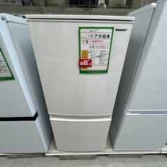 【ジ220】SHARP シャープ 2ドア冷蔵庫 2019年製 137ℓ SJ-D14E-W 6か月保証付き (ma)