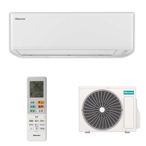 【超美品‼️】ハイセンス 2020年製 ~9畳用エアコン エディオンモデル 解凍洗浄機能 100V/2.2kw