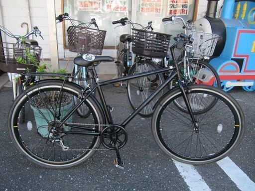 入荷！【自転車】サイモト マットブラック700Cクロスバイク 6段変速【綺麗め自転車売ります買います！アールワン田川】