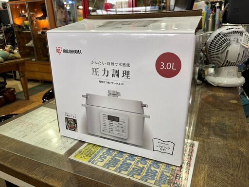 ✨うれしい未使用品✨アイリスオーヤマ 2023年製 電気圧力鍋 PC-MA3-W【愛市IFC051647-104】