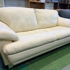 【愛品館八千代店】サコモディ　イタリア製　総本革　３人掛ソファ