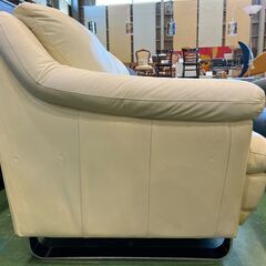 【愛品館八千代店】サコモディ　イタリア製　総本革　３人掛ソファ