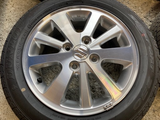 新車外し品 スズキ純正 エブリィワゴン ダンロップ 165/60R14 4本 2024