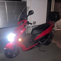 バイク　ヤマハ　シグナスx 赤SE44J  125cc