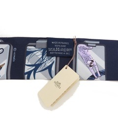 『エルメス　ツイリー エルメス ストーリー マリン/グレー/ゴールド シルク』  