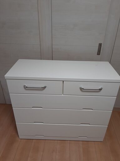 (家具)タンス　ウッドトップチェスト 4段 白色　美品