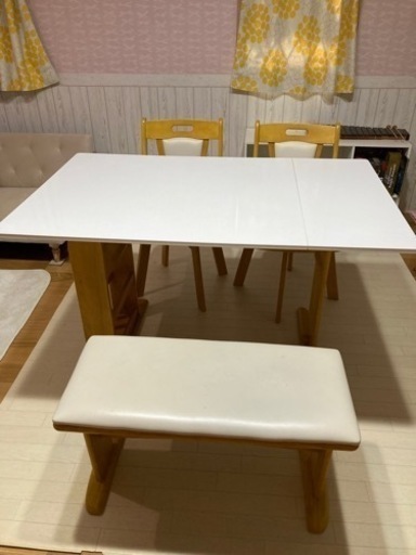家具 ダイニングセット★白★ダイニングテーブル★椅子★