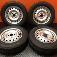 タイヤ走行短め【BS NEWNO 145/80R13】夏タイヤ【スチールホイール 13