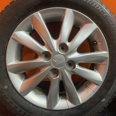 【BS BLIZZAK VRX 155/65R14】スタッドレス【ダイハツ 純正ホイール 14インチ 4.5J4HPCD100+45】タント ムーブ等　(VTN093)