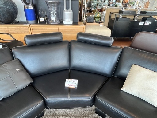 IDC大塚家具 本革 コーナーソファ ポルトローナ・フラウ□TWICE L字