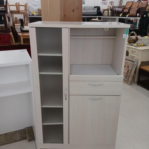 ★ジモティ割あり★2枚扉食器棚 現状販売 高さ (H)130× 幅(W)75× 奥行(D)40(cm)【joh 2379】