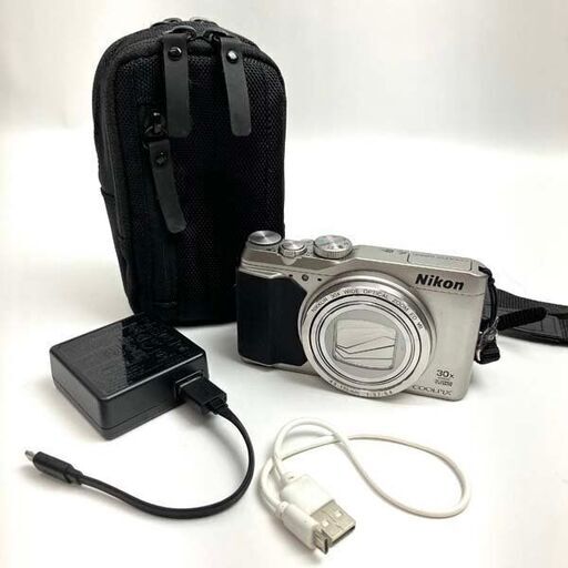 【ジャンク品】ニコン Nikon コンパクトデジタルカメラ COOLPIX  S9900 シルバー 液晶モニター 光学30倍ズーム 現状お渡し 充電器/他有