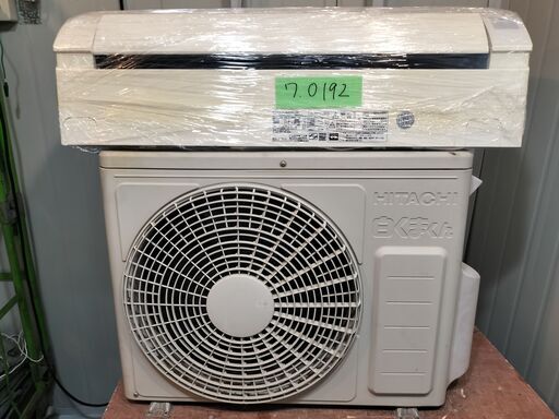 ワ0192 日立自動掃除付きエアコン2018年製2.2kw6畳45000円標準工事込み＠大阪市内・岩出市内価格