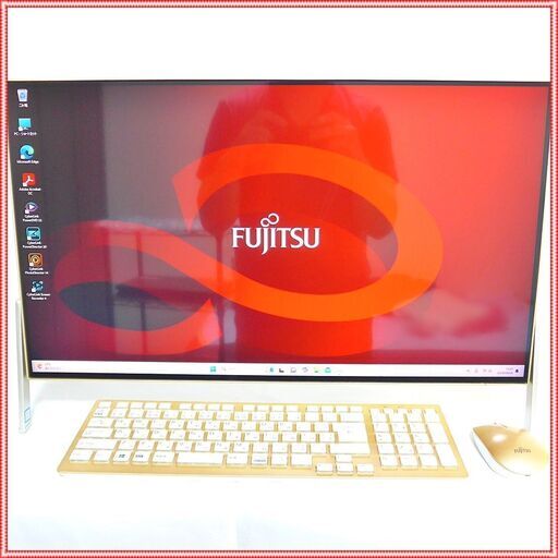 【液晶一体型】富士通 ESPRIMO FH77/C2 i7-7700HQ 23.8型 SSD 512GB + HDD 1TB メモリ 16GB Blu-ray Office 搭載