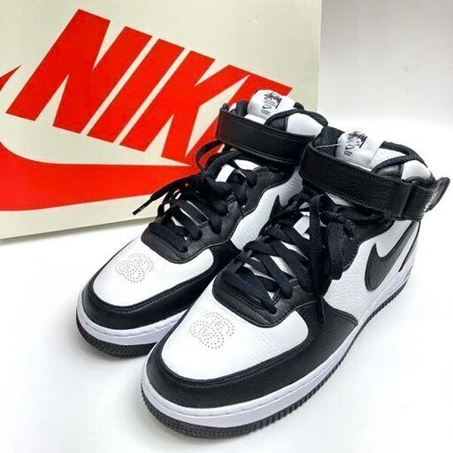 【中古品】ナイキ NIKE × ステューシー STUSSY エア フォース ワン ミッド AIR FORCE 1 '07 MID SP スニーカー 靴 26.5cm