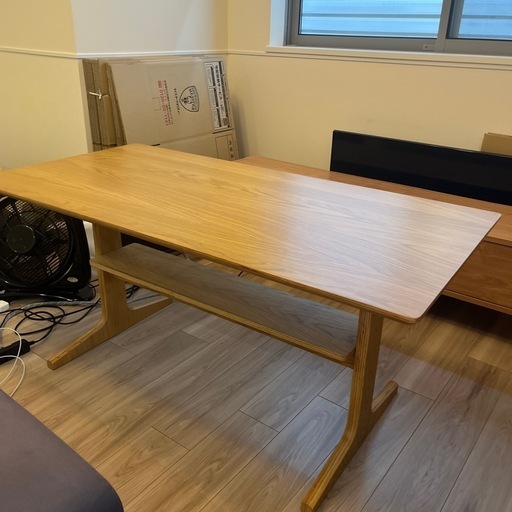 【10月19日まで】リビングでもダイニングでもつかえるテーブル・１・オーク材 Amazon｜無印良品 リビングでもダイニングでもつかえるテーブル