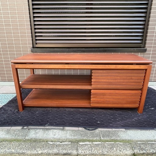 f●■Francfrancフランフラン【テレビボード/テレビ台/ローボード】無垢材・130×45×56cm