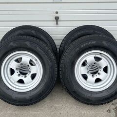2024971【札幌】265/70R16　社外アルミ　冬タイヤ　スタッドレス　グッドイヤーWRANGLER　IP/N　9部山♪　サーフ　プラドなど