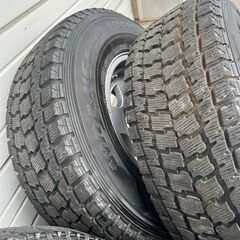 2024971【札幌】265/70R16　社外アルミ　冬タイヤ　スタッドレス　グッドイヤーWRANGLER　IP/N　9部山♪　サーフ　プラドなど