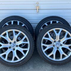 20249117【札幌】225/45R18　冬タイヤ　スタッドレス　ブリヂストン　ブリザック　VRX　ホンダ純正18アルミ　オデッセイなど