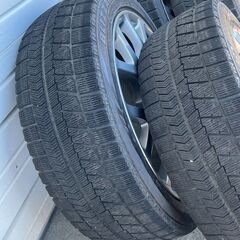 20249117【札幌】225/45R18　冬タイヤ　スタッドレス　ブリヂストン　ブリザック　VRX　ホンダ純正18アルミ　オデッセイなど