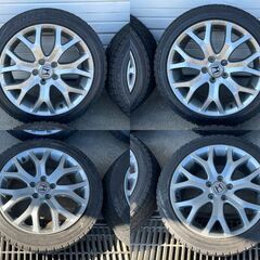 20249117【札幌】225/45R18　冬タイヤ　スタッドレス　ブリヂストン　ブリザック　VRX　ホンダ純正18アルミ　オデッセイなど