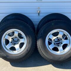 20249714【札幌】265/70R16　冬タイヤ　スタッドレス　ダンロップ　ウィンターマックス　社外アルミ　早い者勝ち♪　サーフ　プラド　FJなど