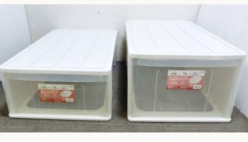 天馬　収納ケース　押し入れケース　2点セット　収納　クローゼット　衣装ケース　プラスチック　蓋付き　収納ボックス　TENMA