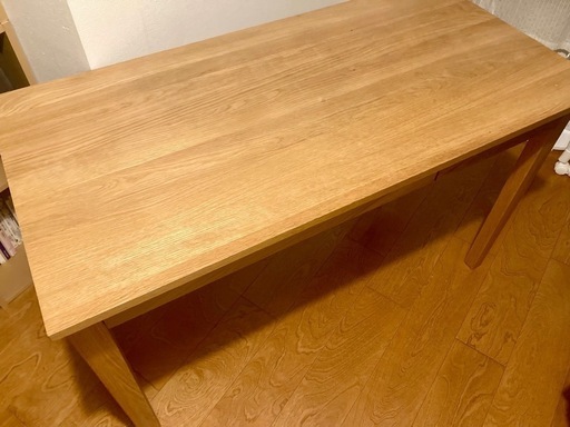 無印良品 無垢材デスク(引出し付)・オーク材