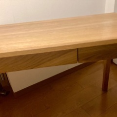 3連休特価】無印良品 無垢材デスク(引出し付)・オーク材