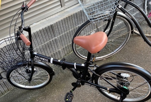 折りたたみ自転車20インチ6段変速LEDライトブラック