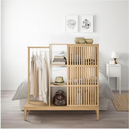 IKEA NORDKISA ノールドシーサ オープンワードローブ 引き戸付き