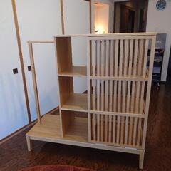 IKEA NORDKISA ノールドシーサ オープンワードローブ 引き戸付き