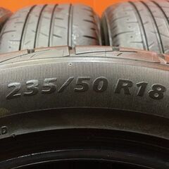 BS BRIDGESTONE Playz PX-RVII 235/50R18 18インチ 夏タイヤ 4本 21年製 バリ溝 レクサスLS アルファード ヴェルファイア等　(VTJ879)