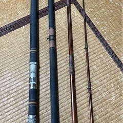 オリンピア大物竿とクーラーボックス