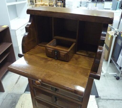 イタリア家具 チェスト アンティーク 6段 112cm 象嵌 イタリア製 猫脚