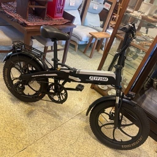 《売約済》【池上店】 FLYFISH フライフィッシュ　電動ファットバイク 20インチ 電動アシスト自転車 折りたたみ 20インチ e-bike ミニベロ 20インチ 型式認定 アシスト自転車 20インチ 折りたたみ自転車 電動 自転車 公道走行可能 バイク電動折り畳み自転車 ロードバイク電動マウンテンバイク街乗りeバイクコンパクト 軽量 ナンバープレート　検　モペットバイク　原付　電動自転車