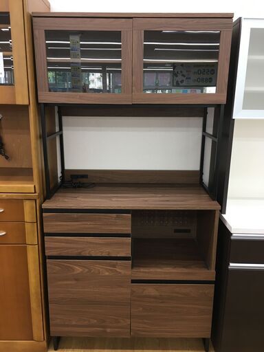 ★ジモティ割あり★  食器棚  W91×D45×H180 クリーニング済み SJ7040