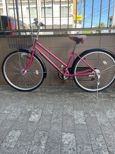 リサイクルショップどりーむ荒田店 No1446 自転車　シティサイクル　２６インチ　ギア切り替え付き♪　LEDオートライト付き♪　乗りやすいフラットハンドルタイプ♪