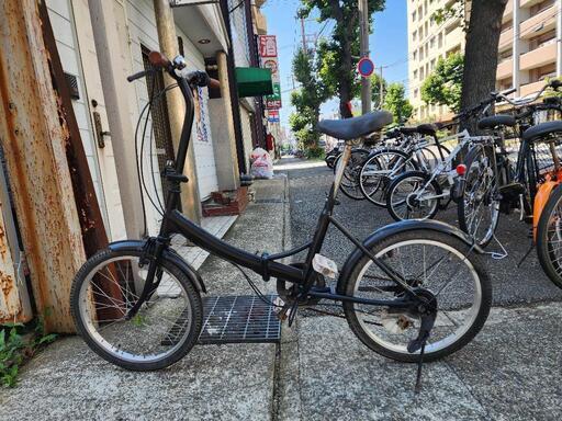 折りたたみ自転車２０インチ　6変速　黒　配達可能